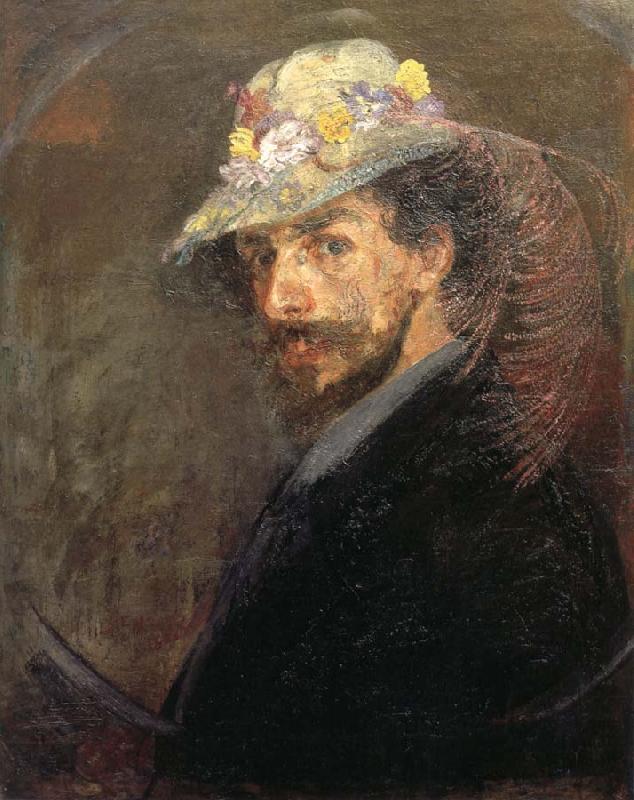 James Ensor Self-Portrait with Flowered Hat